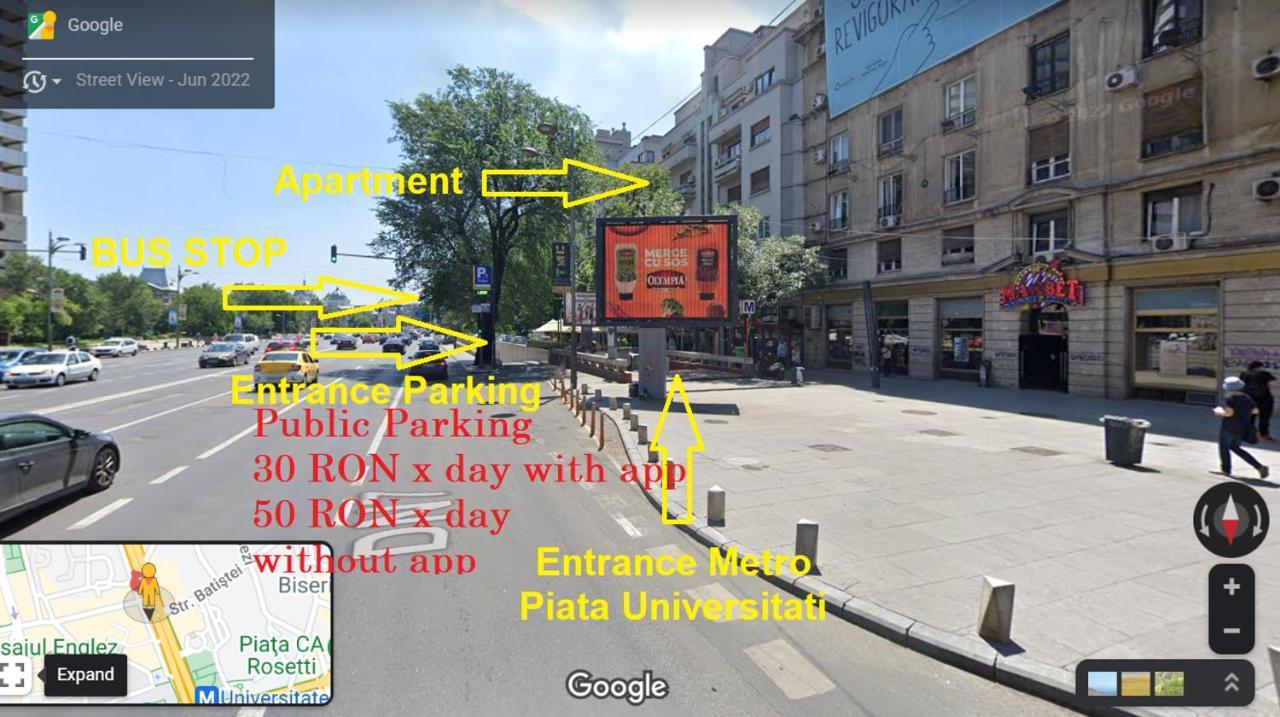 בוקרשט Anastasia Balcescu Apart 4 Self Check In Code From 2Pm Kitchen And Bedroom מראה חיצוני תמונה
